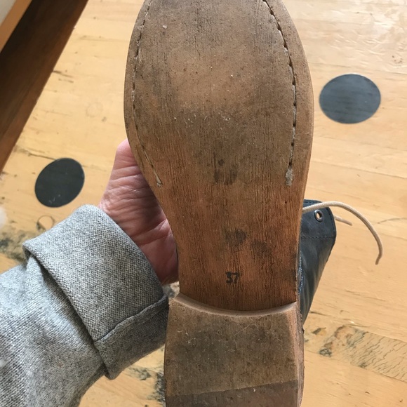 Miz Mooz blue leather lace-up ankle boots size 37 - Picture 3 of 9